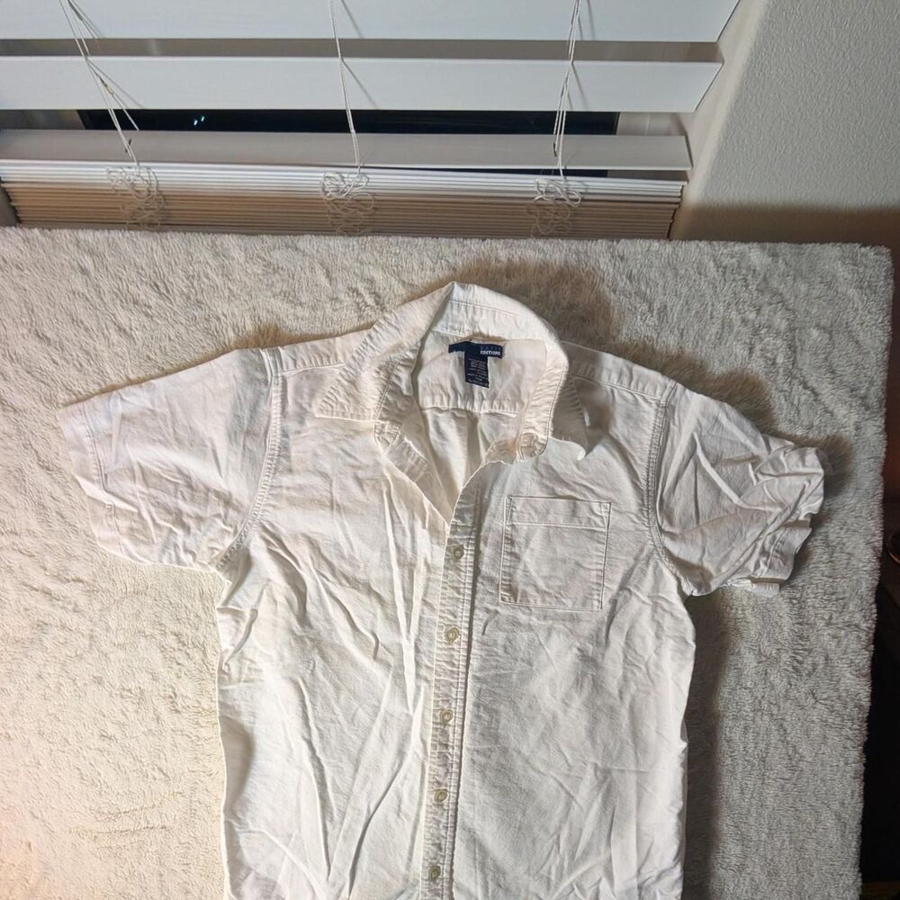 Basic-editions Women's White and Cream Shirt